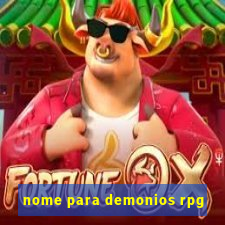 nome para demonios rpg